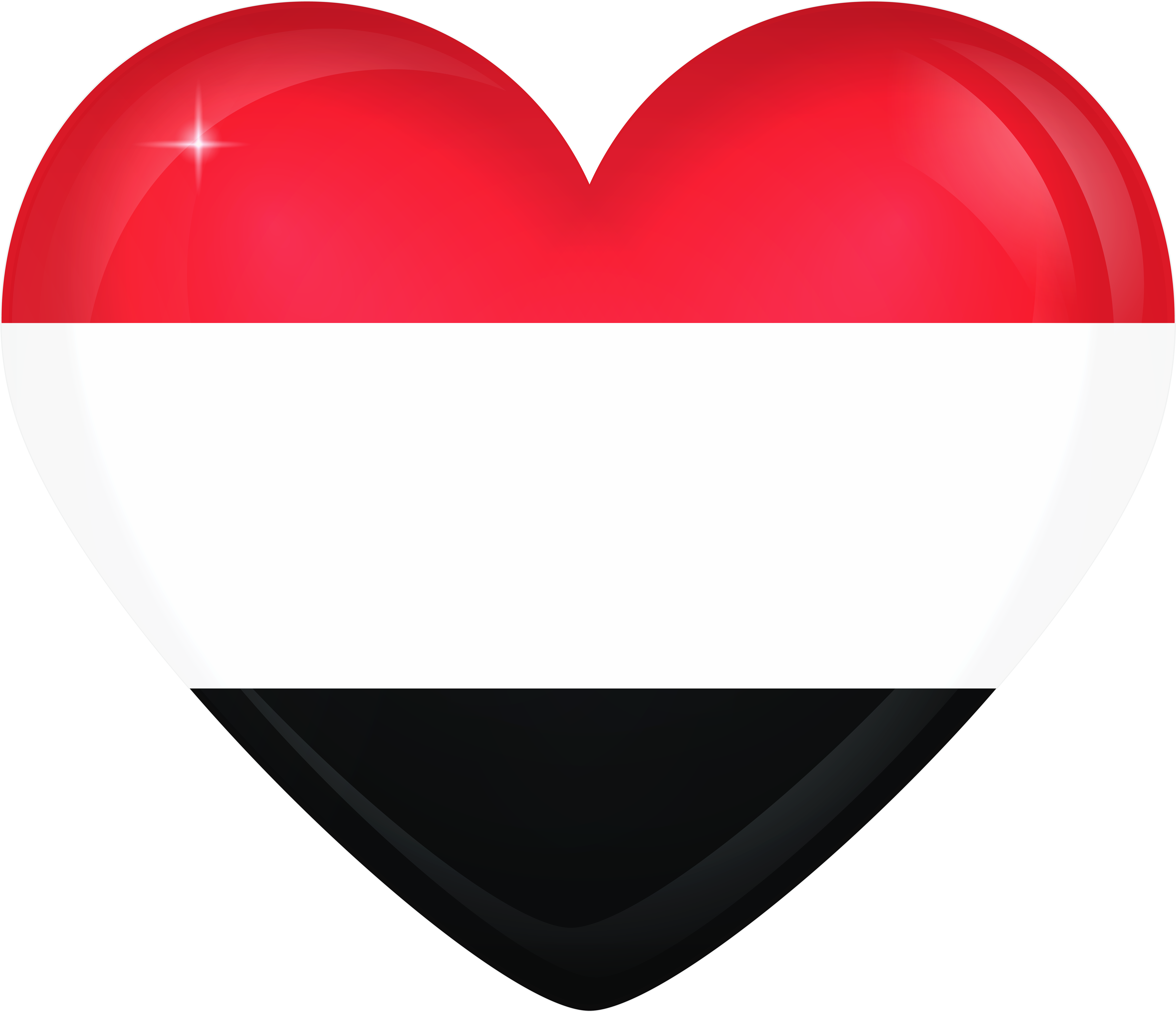 Yemen Large Heart Flag - Syria Heart Flag Png (6000x5138), Png Download