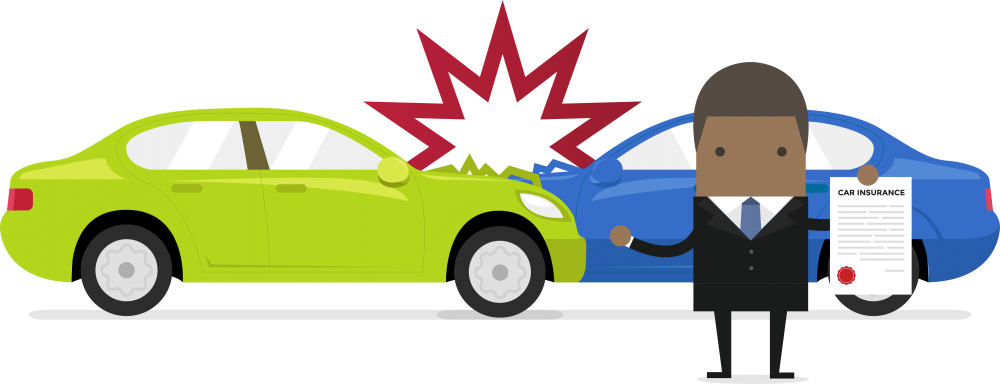 Car Crash - Accidents Vector (1000x384), Png Download