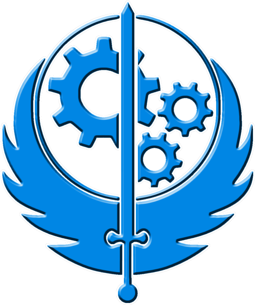 552px-fot Bos Insignia - Midwestern Brotherhood Of Steel Logo (552x667), Png Download
