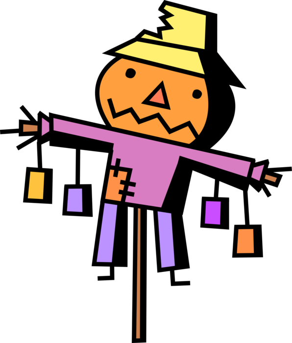 Crops Clipart Scarecrow (596x700), Png Download