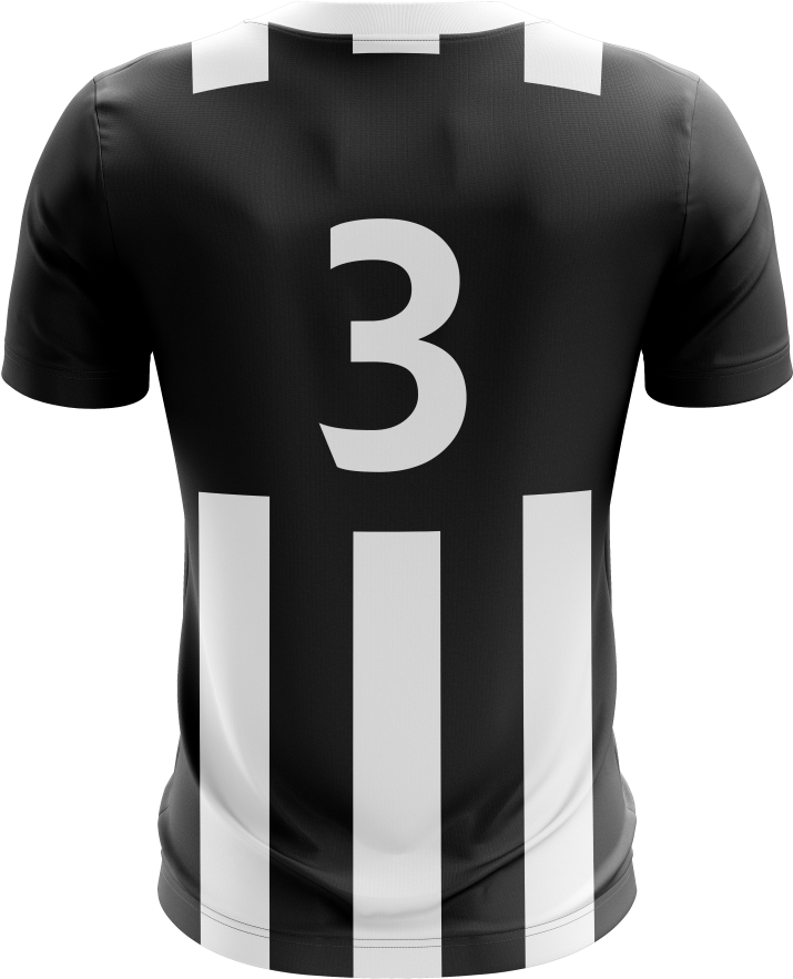 Black And White Striped Football Shirts - Active Shirt (1080x1080), Png Download