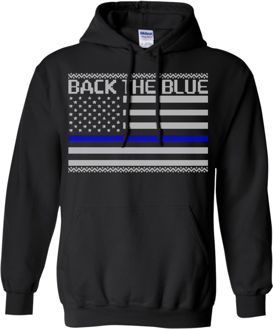 Back The Blue Thin Blue Line American Flag Police Officer - Fortnite Merch Straight Outta Pleasant Park (1155x1155), Png Download