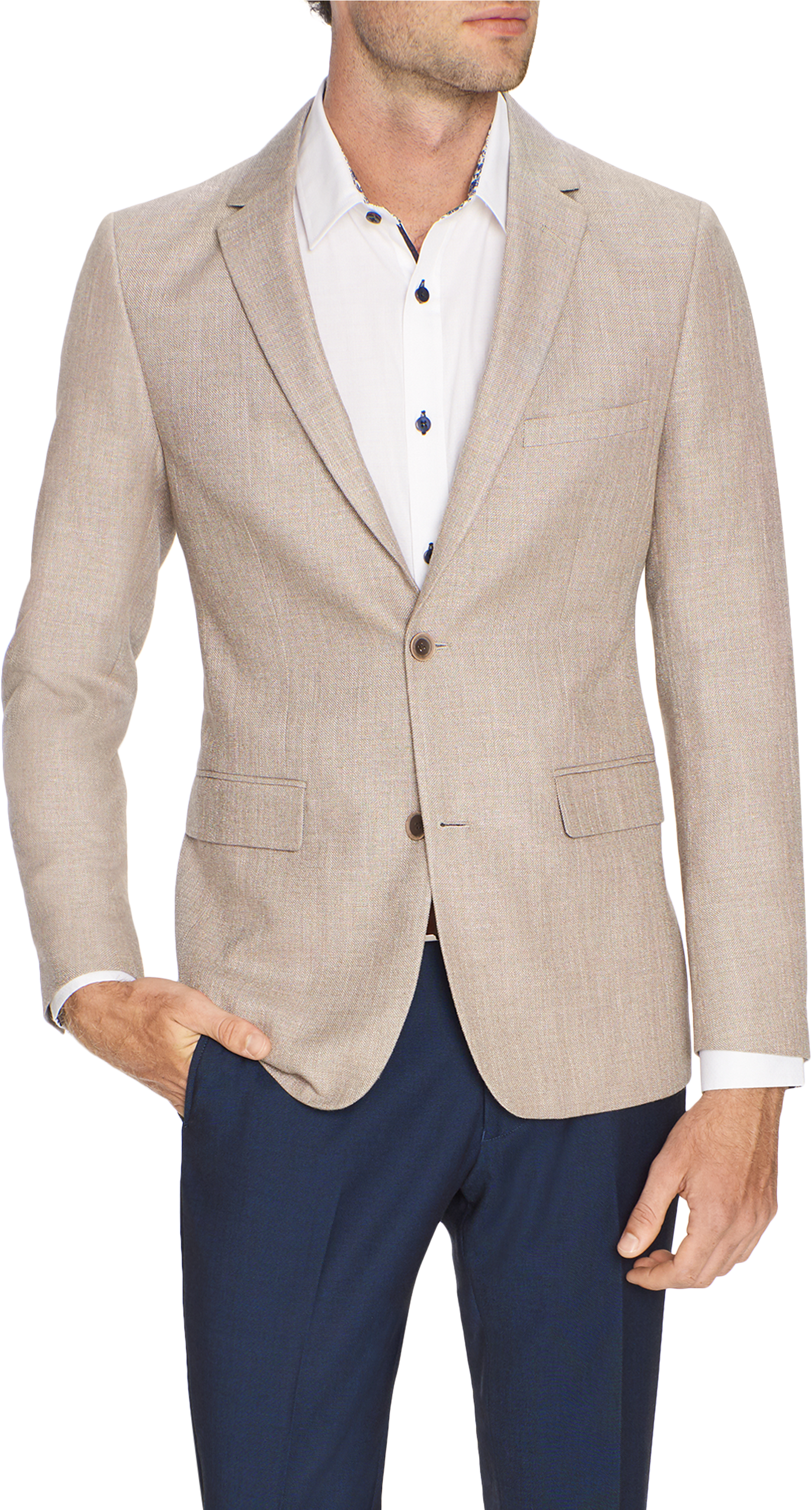Sand Arbus Textured Jacket - Formal Wear (3000x3000), Png Download