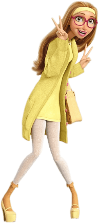 Big Hero 6 Honey Lemon Peace Sign - Honey Lemon Grandes Heroes (400x802), Png Download