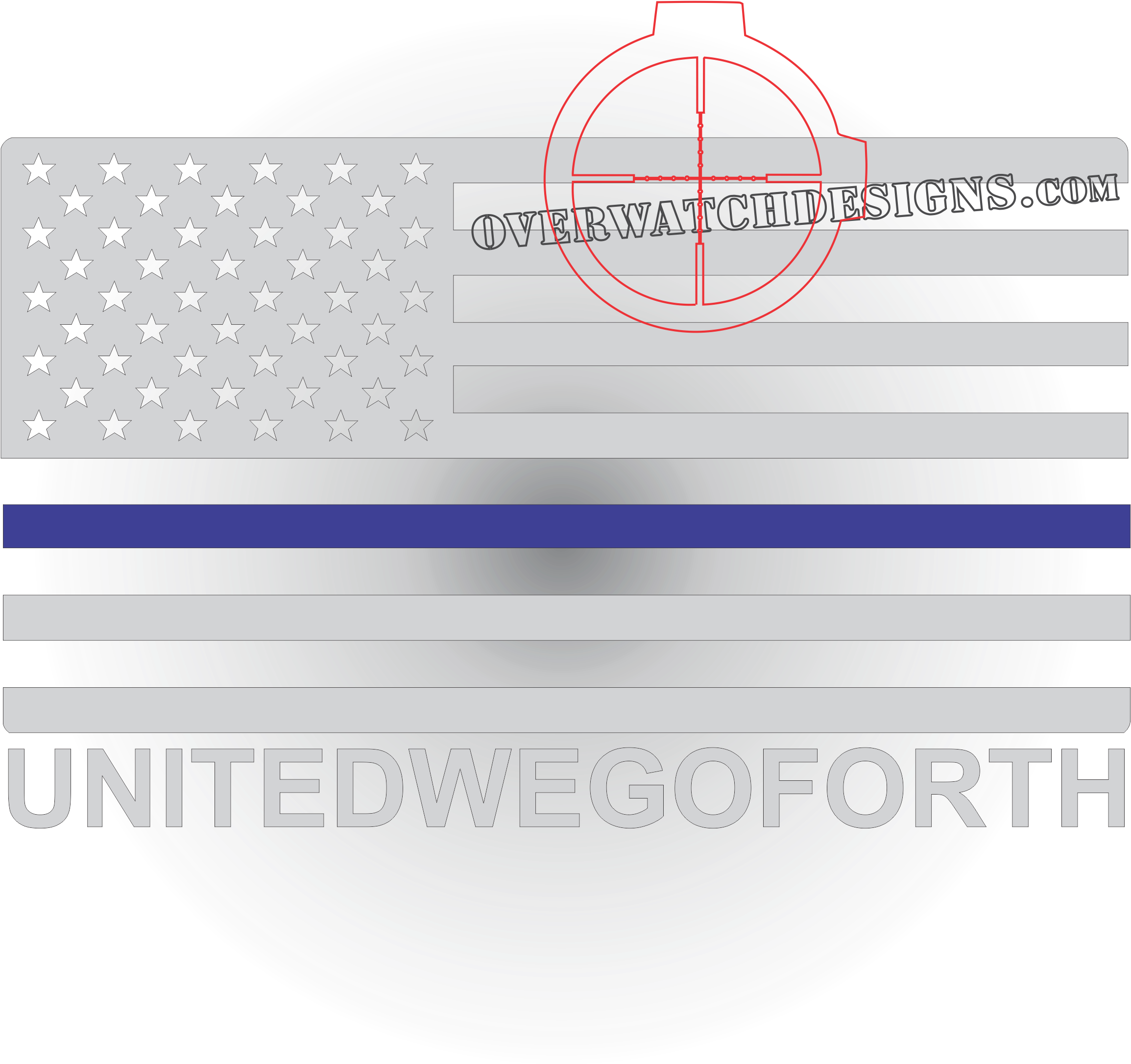 United We Go Forth Police Flag (2401x2393), Png Download