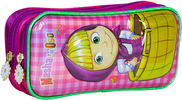 Lapicera Doble 3d Metálico Masha Y El Oso - Bag (982x655), Png Download