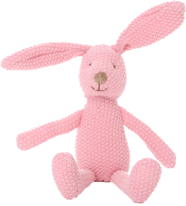Knitted Pink Bunny (900x900), Png Download