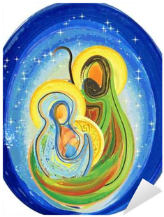 Christmas Religious Nativity Scene, Holy Family Abstract - Holy Family (400x400), Png Download
