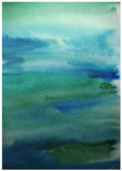 Watercolor Green Hand Painted Art Background For Design - Painting (400x400), Png Download