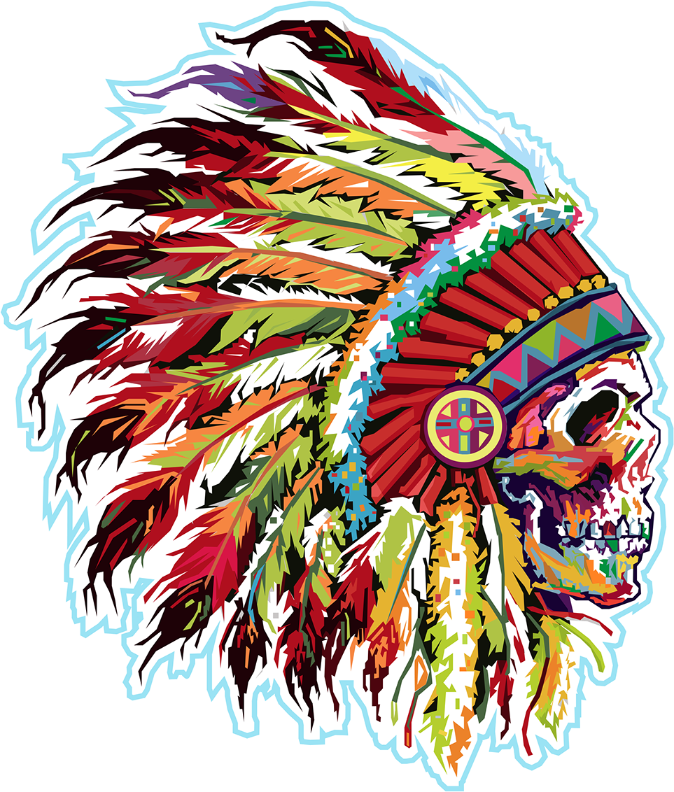 Native American Wpap Art - Indian Chief Headdress (1200x1220), Png Download