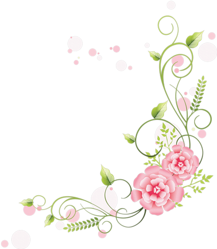 Esquina Para Carteleras - White Floral Border Png (429x500), Png Download