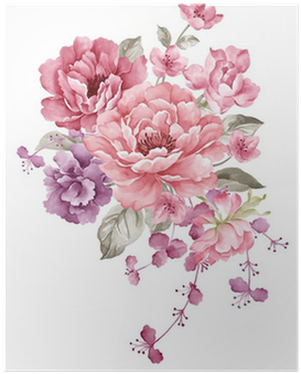 Watercolor Illustration Flower In Simple White Background - Belliza Zarina Suits (400x400), Png Download
