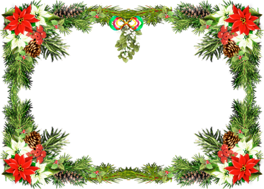 Grupo - Green Christmas Border Png (1024x731), Png Download