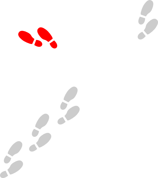Footprints Clipart Shoe Print - Shoe Print Grey (528x597), Png Download