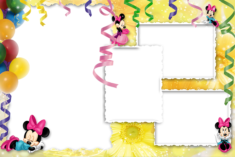 Moldura De Aniversario Mini - Montagens Para Aniversaio (960x644), Png Download