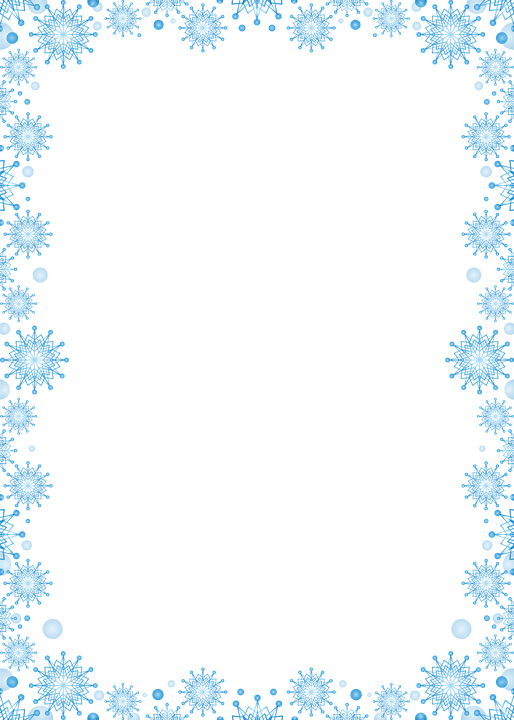 Férias, Frame De Retrato, Moldura De Retrato, Natal - Snowflake Borders And Frames (514x720), Png Download