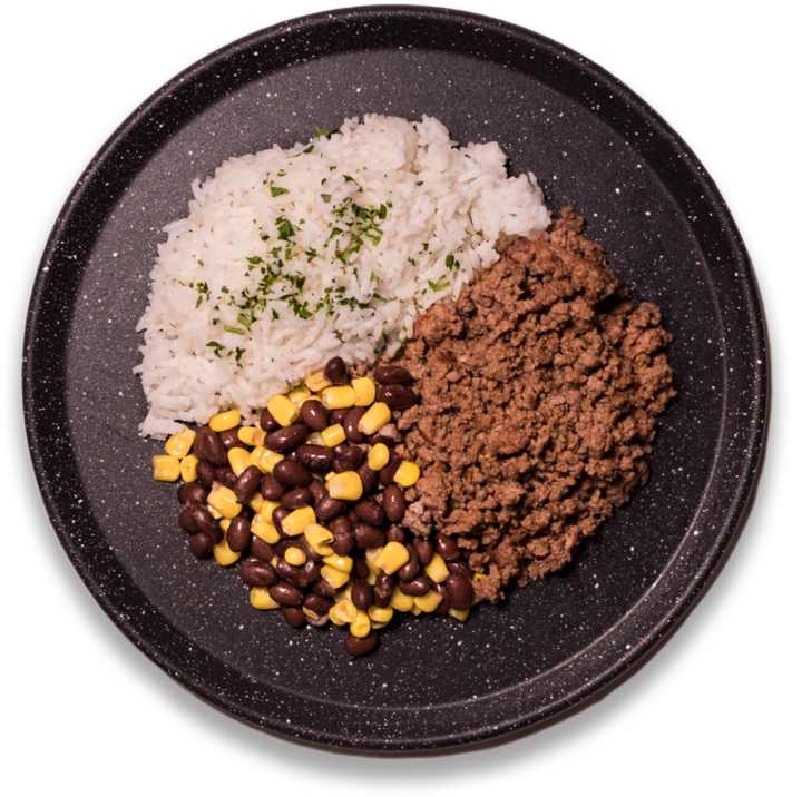 Mexican Lean Ground Beef 90%, Jasmine White Rice, 1/4 - Ground Beef (800x791), Png Download