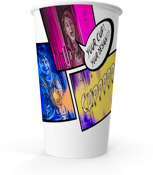 16 Oz Single Wall Cup - Cup (500x650), Png Download