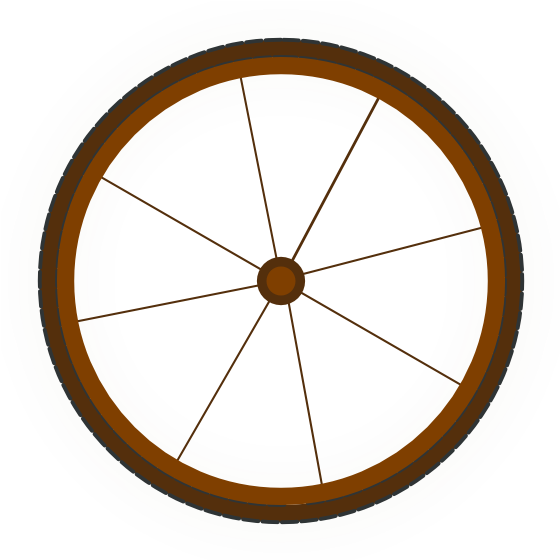 Wagon Wheel Silhouette At Getdrawings - Bicycle (600x600), Png Download