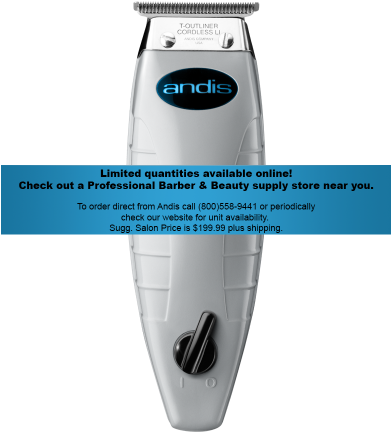Cordless T-outliner® Li Trimmer - Andis Cordless Trimmers (390x460), Png Download