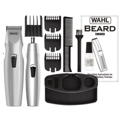 Wahl Mustache & Beard Battery Trimmer Bonus Nose & - Wahl Mustache & Beard Battery Trimmer Kit (405x519), Png Download