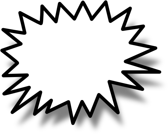 Comic Clipart Balloon Burst - Star Burst Clip Art (600x477), Png Download