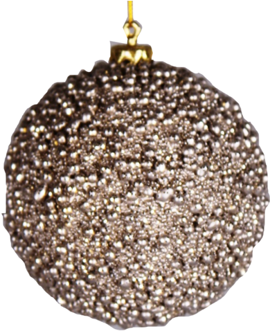 Sparkle Beaded Platinum Ornament - Platinum (403x480), Png Download