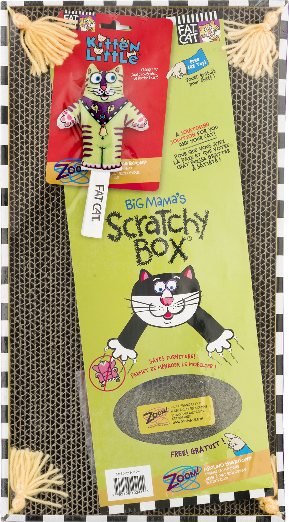Fatcat Big Mama's Cat Scratchy Box, Double Wide With (1800x1800), Png Download