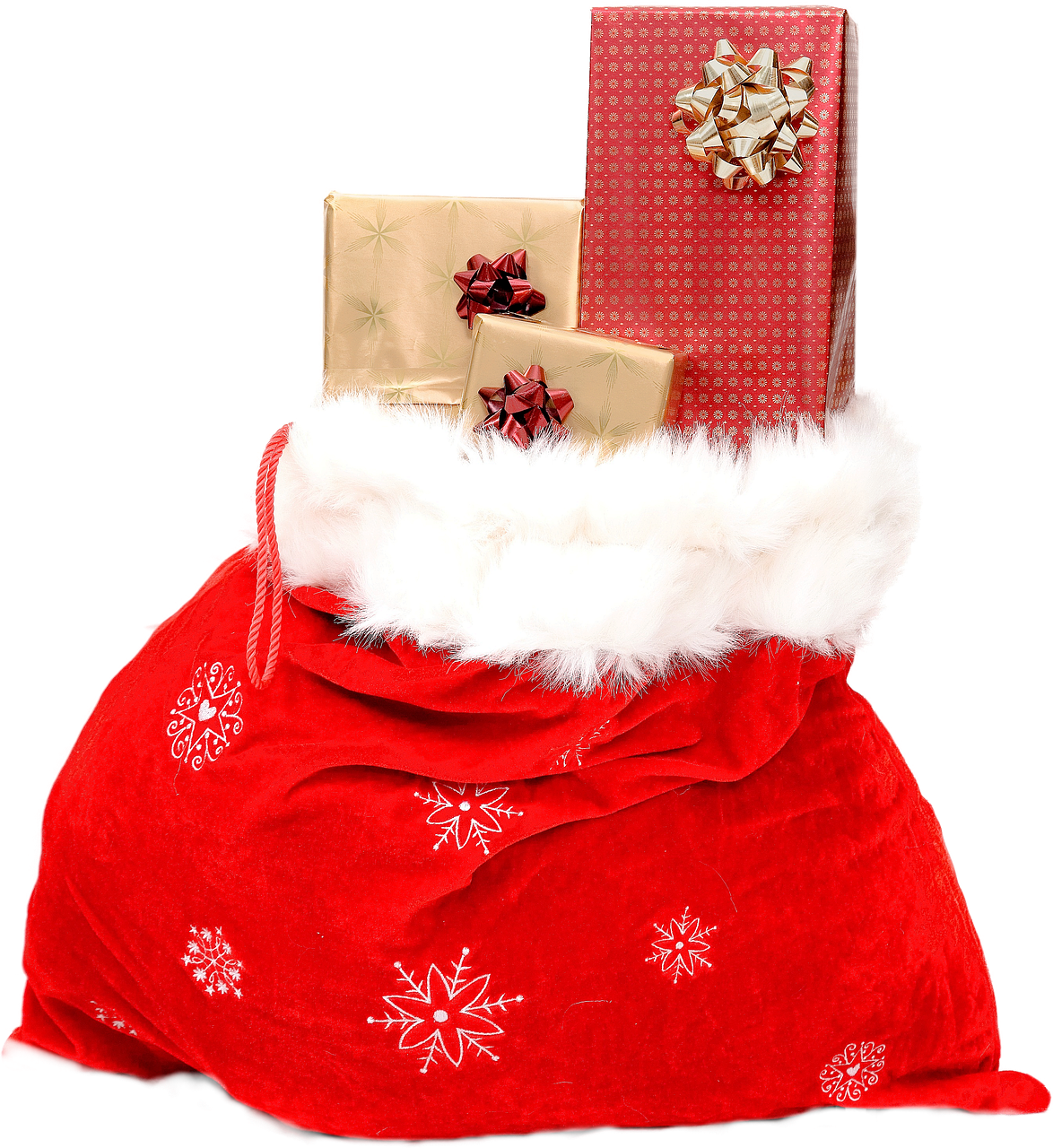 Isolated, Christmas Sack, Celebrate, Sweet, Gifts - Santa Sack Transparent Background (660x720), Png Download