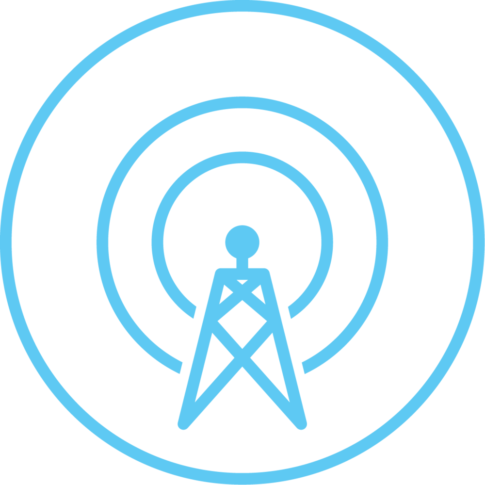 Conen Blue Network - Red And White (1000x1000), Png Download