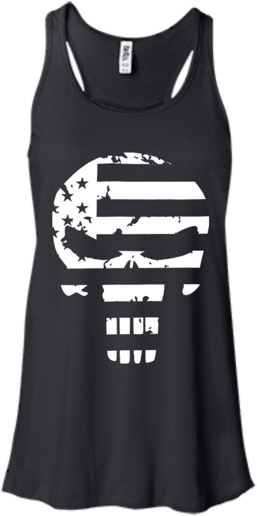 Punisher Skull B8800 Bella Canvas Flowy Racerback Tank - Game Of Thrones T Shirt Arya (1024x1024), Png Download
