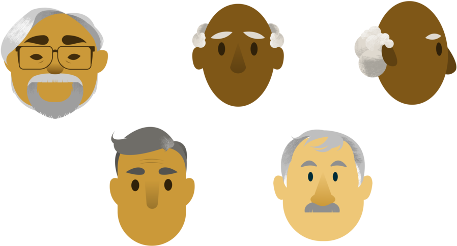 Male Heads (1000x563), Png Download