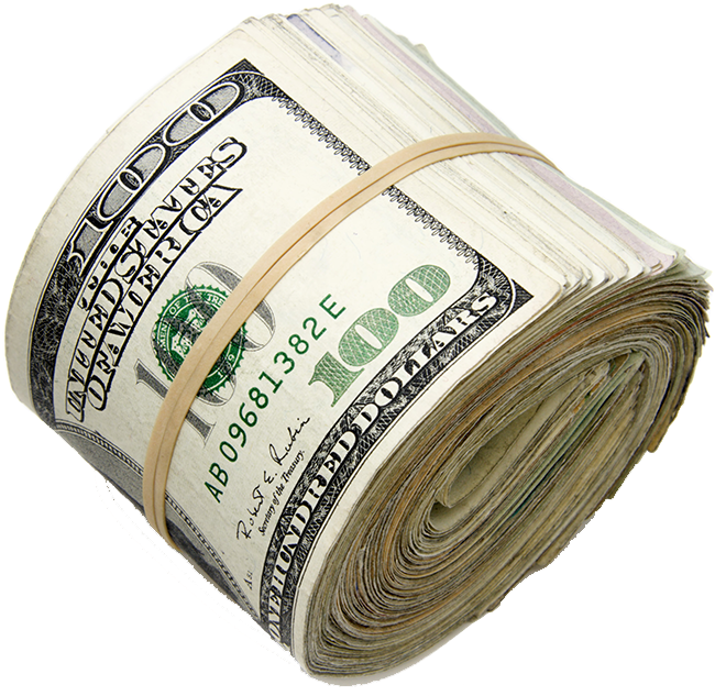 Download HD Png Roll Of Cash Transparent PNG Image
