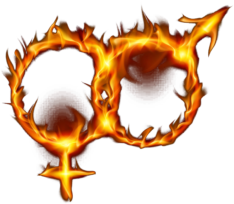 Flame Gender Symbol Fire Clip Art - Gender Symbol (888x888), Png Download