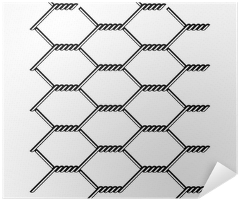 Vector Chicken Wire Seamless Black Silhouette Poster - Chicken Wire (400x400), Png Download