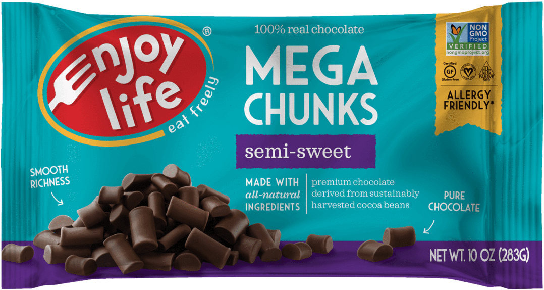 Semi-sweet Chocolate - Enjoy Life Chocolate Chunks (1194x1194), Png Download