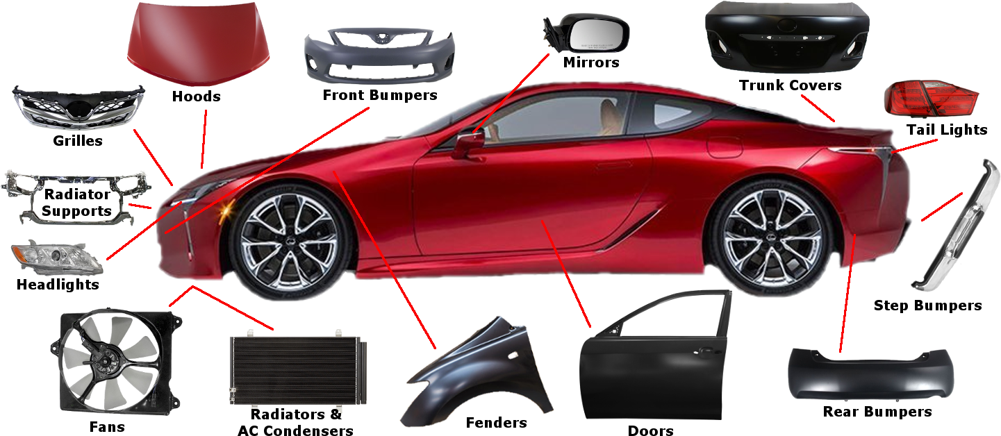 Welcome To Asian Auto Body Inc - Auto Body Parts (1480x669), Png Download
