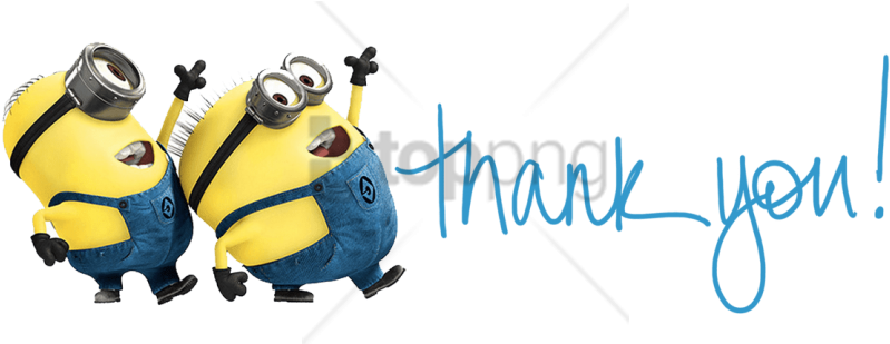 Free Png Thank You Minions Png Image With Transparent - Animated Cartoon Thank You (851x447), Png Download
