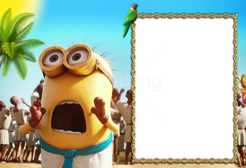 Free Png Best Stock Photos Minions 2015 Kids Frame - Minions Frame (850x581), Png Download