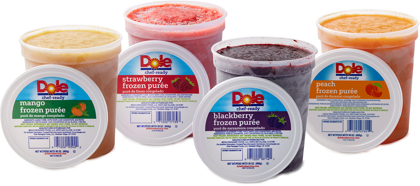 Chef-ready Frozen Fruit Purées - Dole Food Company (1727x793), Png Download