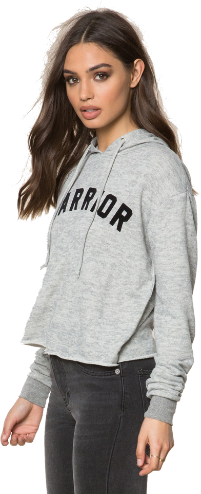 Spiritual Gangster Women's Warrior Arch Crop Hoody - Photo Shoot (960x960), Png Download
