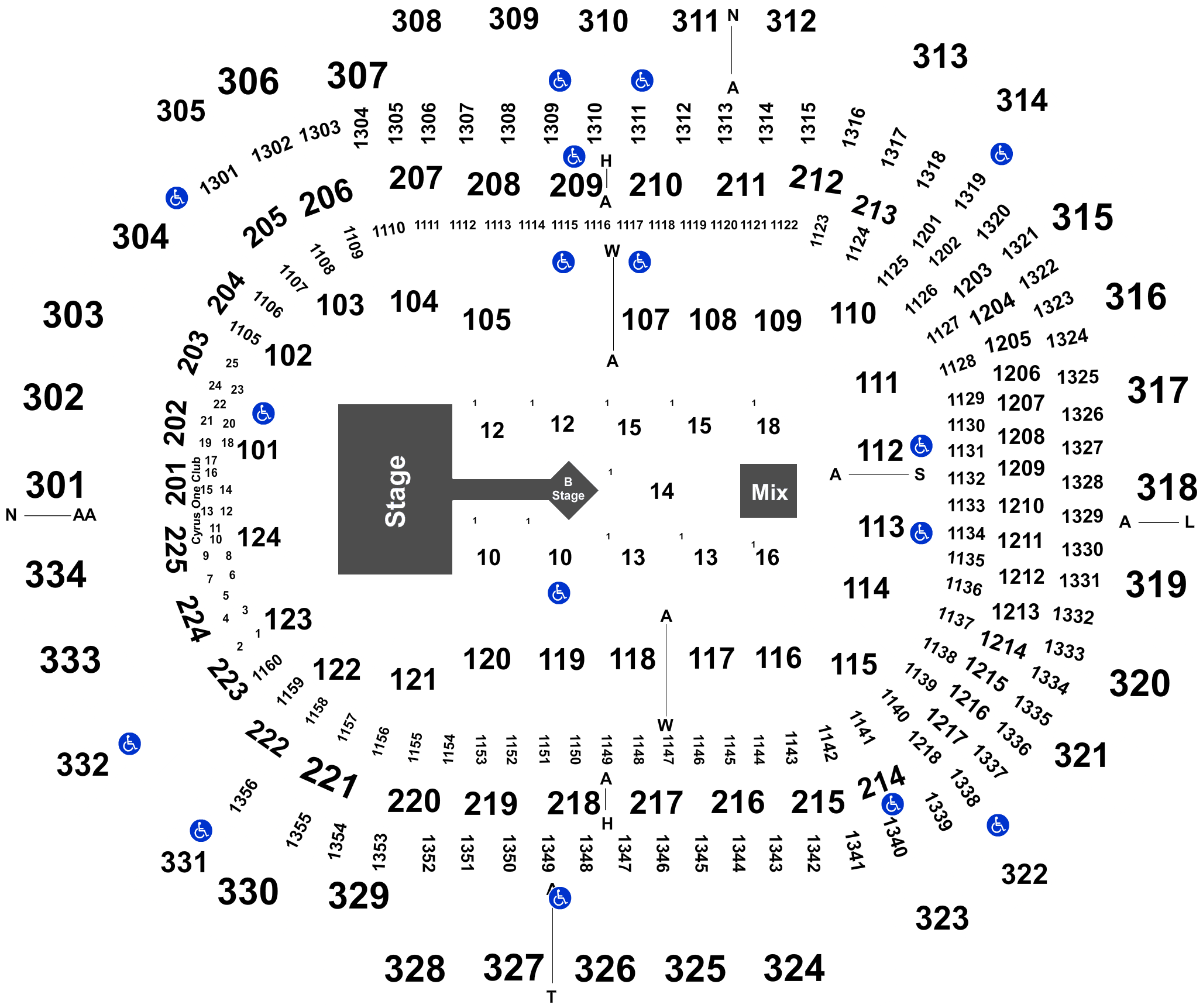 Full Map - American Airlines Center Map Carrie Underwood (2100x1776), Png Download