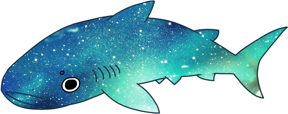Drawn Whale Space - Whale Shark Gif Transparent (1024x706), Png Download