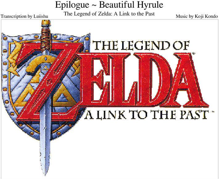 Epilogue ~ Beautiful Hyrule - Zelda Link's Awakening Logo (850x1100), Png Download