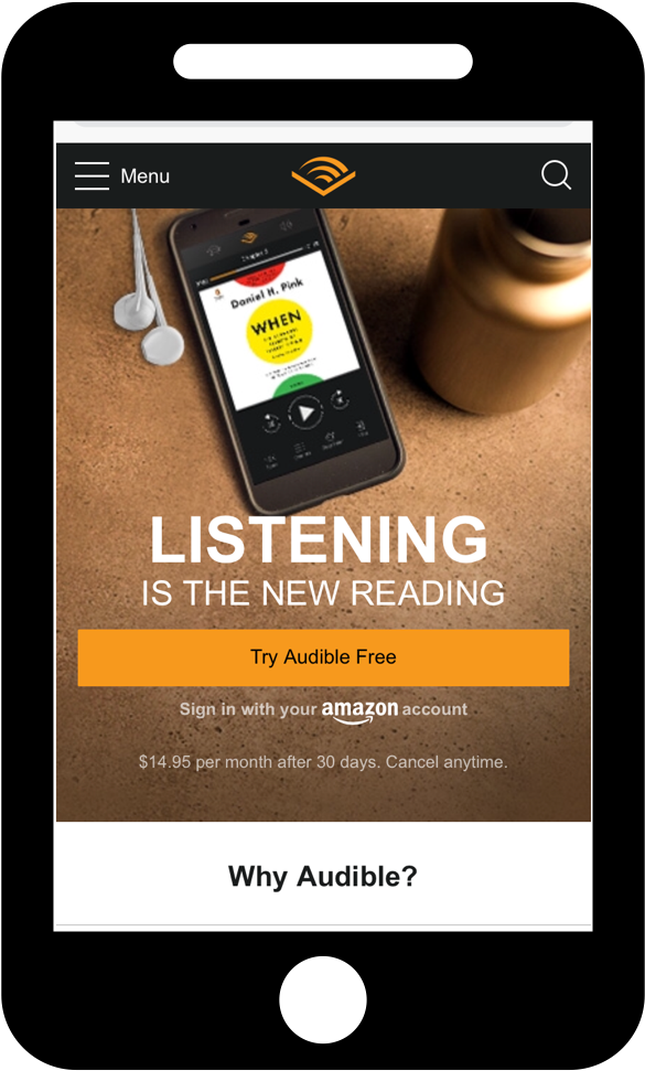 Audible Ve - Keep Calm And Listen (1200x1200), Png Download