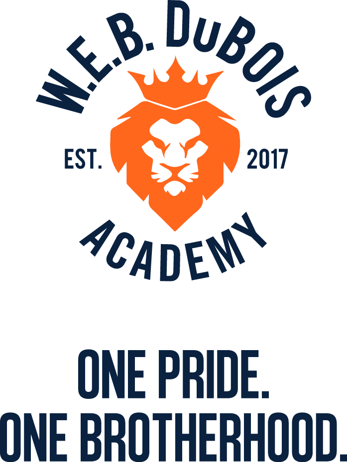 W - E - B - Dubois Academy Logo With Tagline One Pride - Web Dubois Academy Louisville Ky (697x929), Png Download