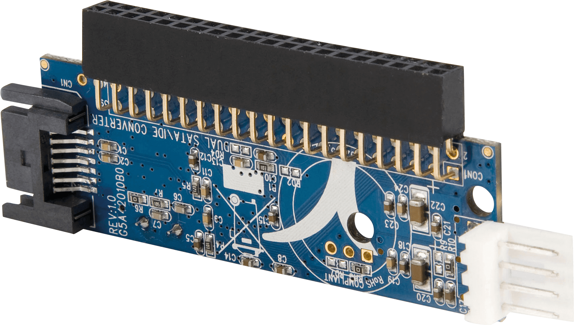 40 Pin Ide To Sata Adapter Converter Startech - 40 Pin Female Ide To Sata Adapter Converter Startech.com (2560x1432), Png Download