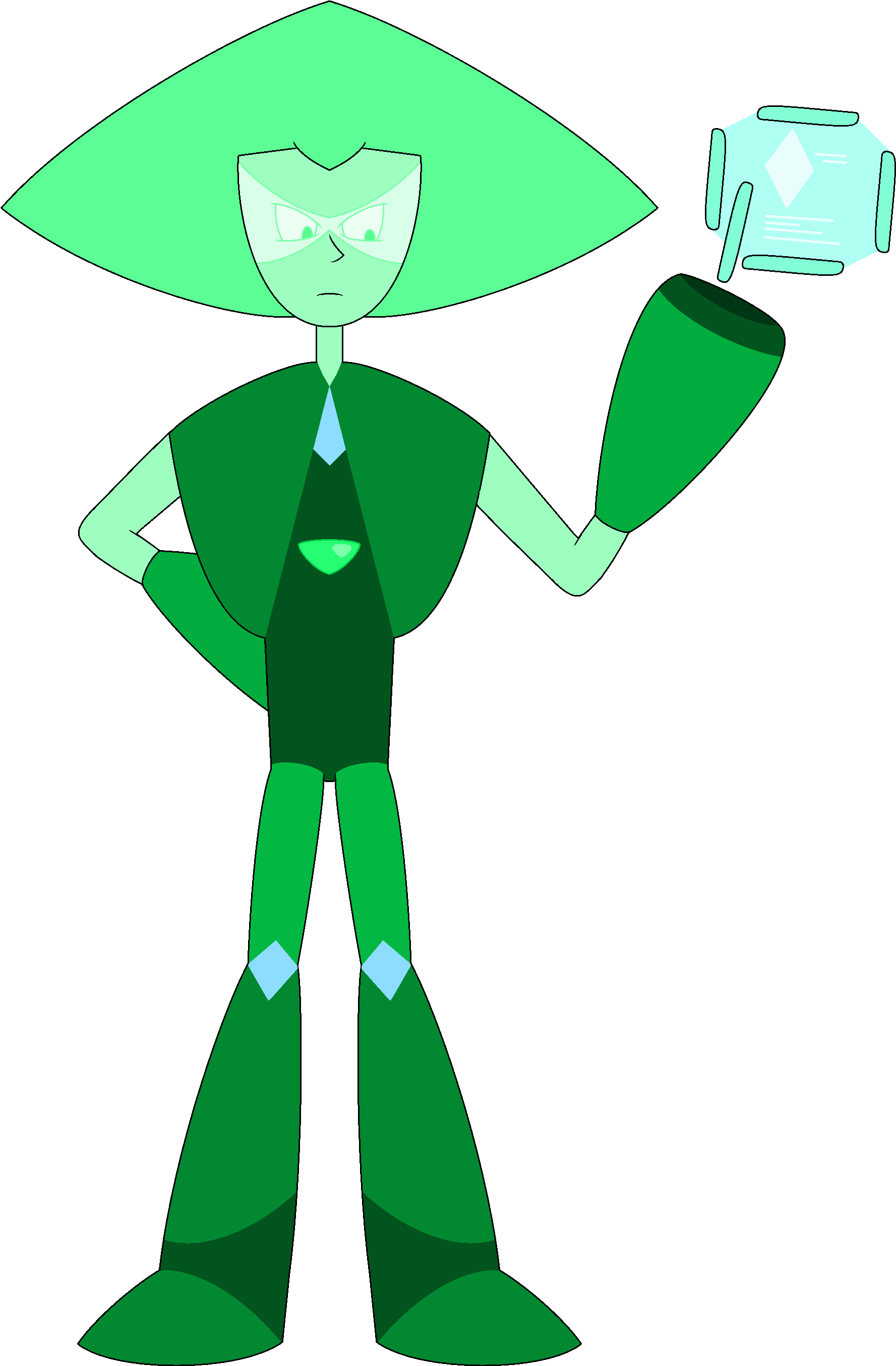 Blue Diamond's Peridot - Cartoon (2600x2968), Png Download