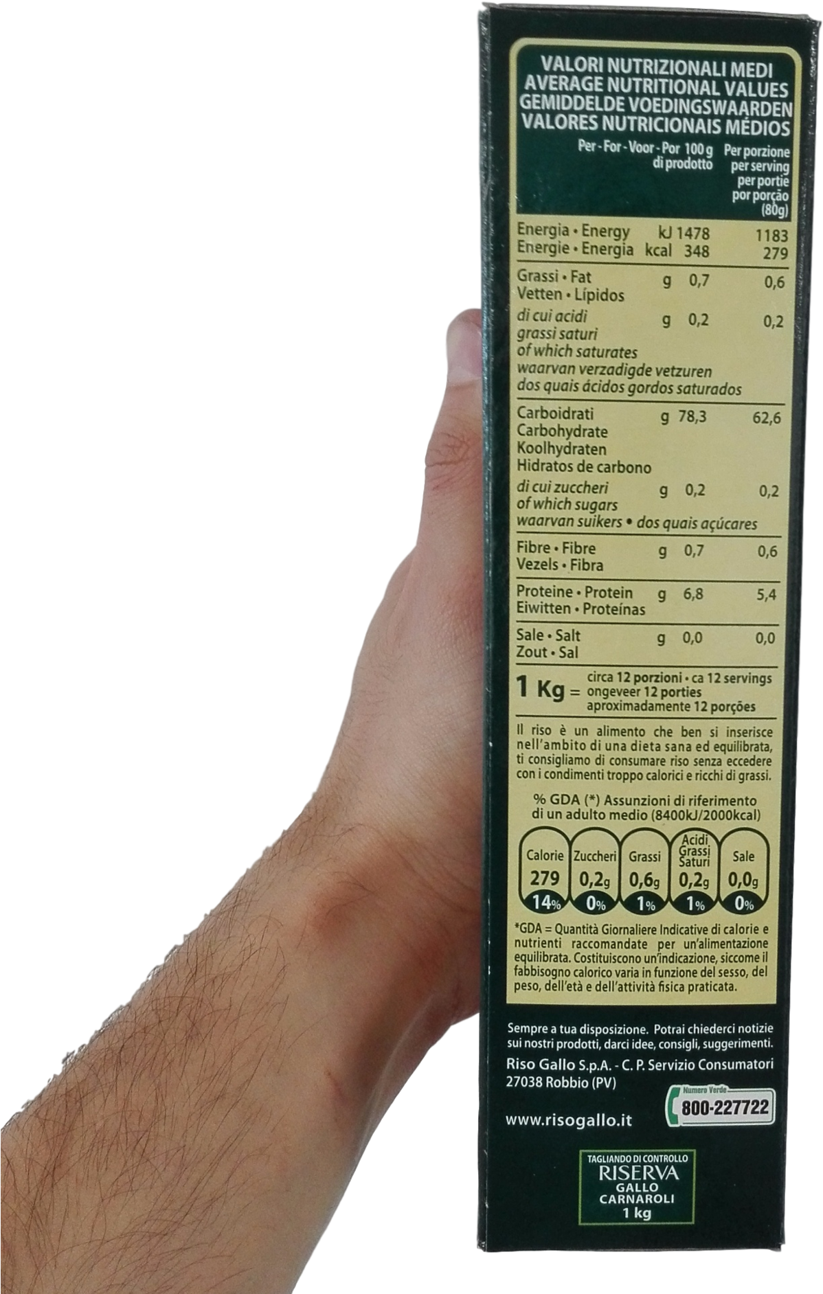 Gallo Rice Kg 1 Carnaroli X - Packaging And Labeling (2000x2000), Png Download