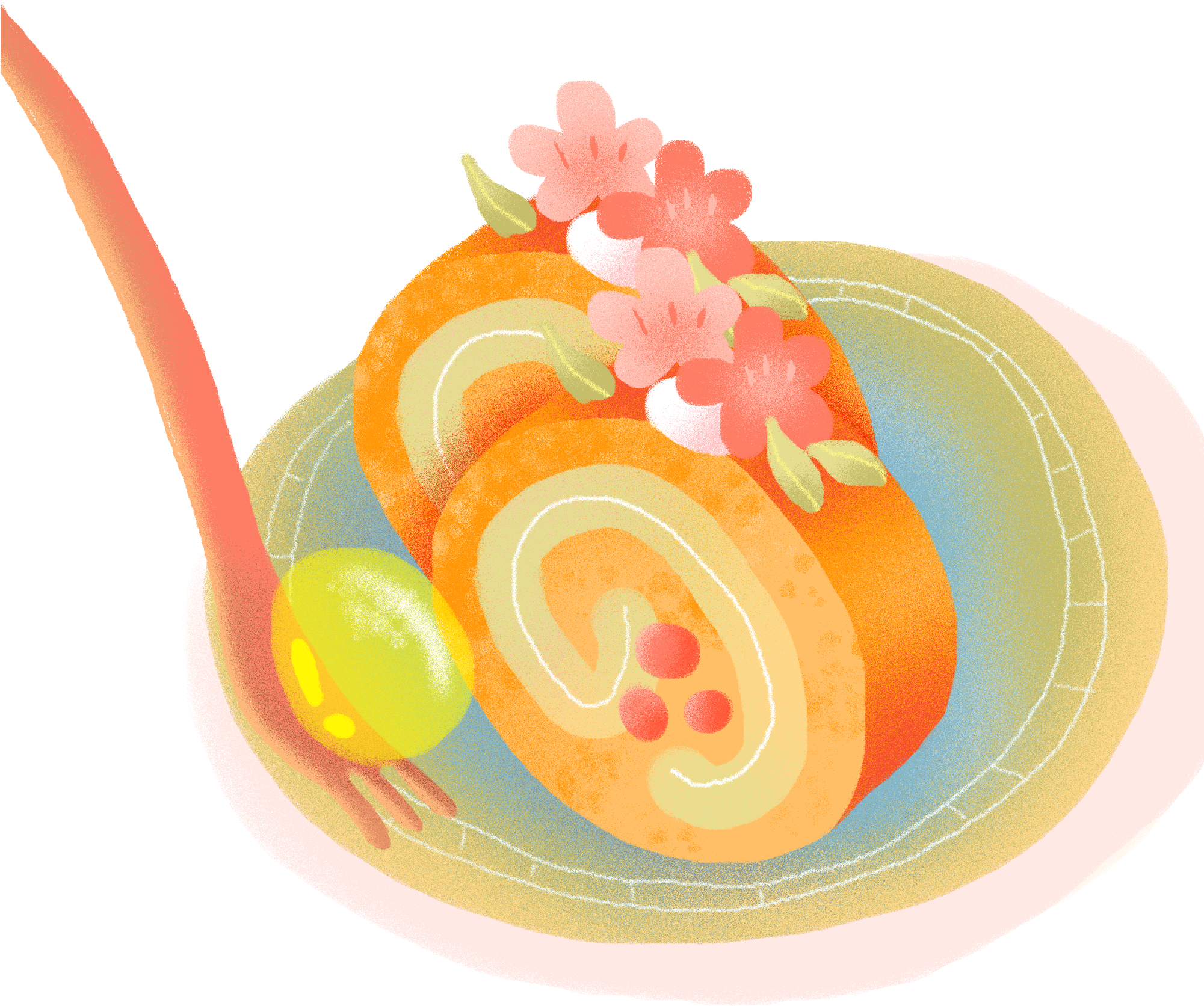 Desenhos Animados Frescos Bonitos Bolo Png E Psd - Dessert (2000x2000), Png Download
